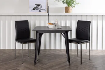 Tempe Spisebord 80 cm med 2 Lily Spisestoler - Møbler - Bord - Spisegrupper