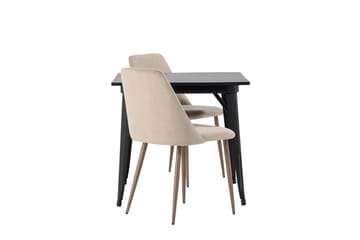 Tempe spisebord 80 cm med 2 Night spisestoler - Møbler - Bord - Spisegrupper