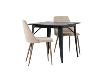 Tempe spisebord 80 cm med 2 Night spisestoler - Møbler - Bord - Spisegrupper