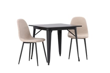 Tempe spisebord 80 cm med 2 Polar spisestoler - Møbler - Bord - Spisegrupper