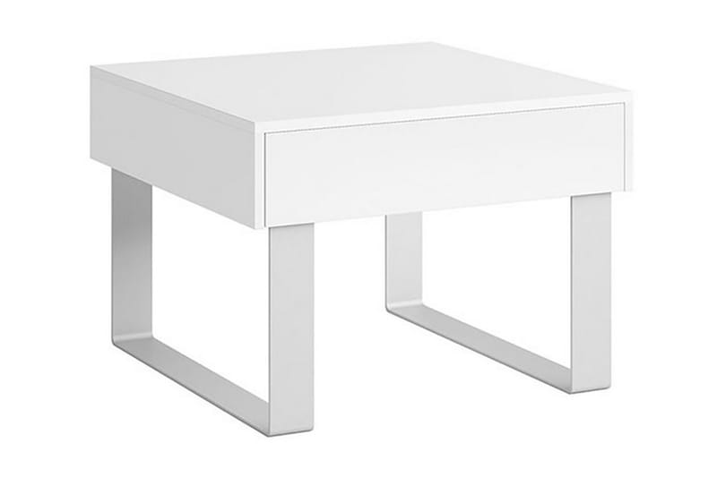 Tessan Sofabord Litet 64 cm med Oppbevaringsskuff - Hvit - Sofabord