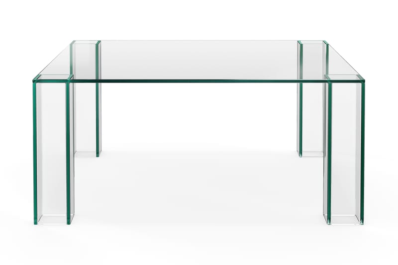 Tetsuya Kvadratisk Salongbord 90x90x30 cm i Glass - Gjennomsiktig - Møbler - Bord - Sofabord
