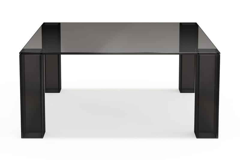 Tetsuya Kvadratisk Salongbord 90x90x30 cm i Glass - Svart - Møbler - Bord - Sofabord