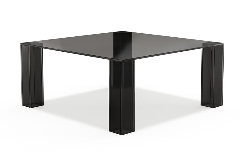 Tetsuya Kvadratisk Salongbord 90x90x30 cm i Glass - Svart - Møbler - Bord - Sofabord