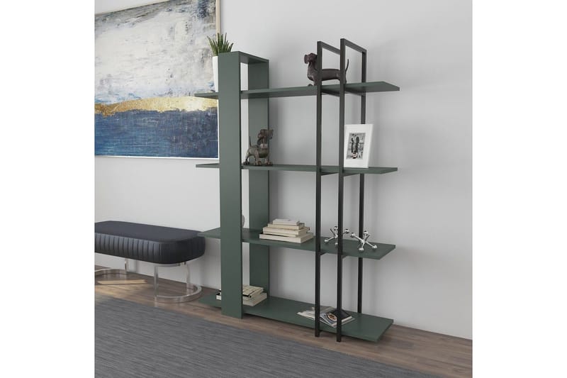 Thyra Bokhylle 120 cm - Grønn/Sort - Oppbevaring - Hyller - Bokhylle
