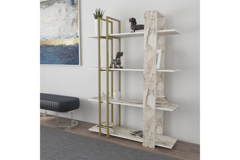 Thyra Bokhylle 120 cm - Gull - Oppbevaring - Hyller - Bokhylle