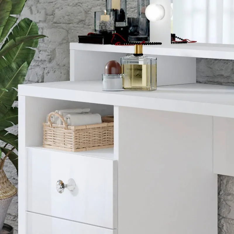 Toalettbord med speil Diva med 3 Skuffer - Møbler - Bord - Sminkebord & toalettbord