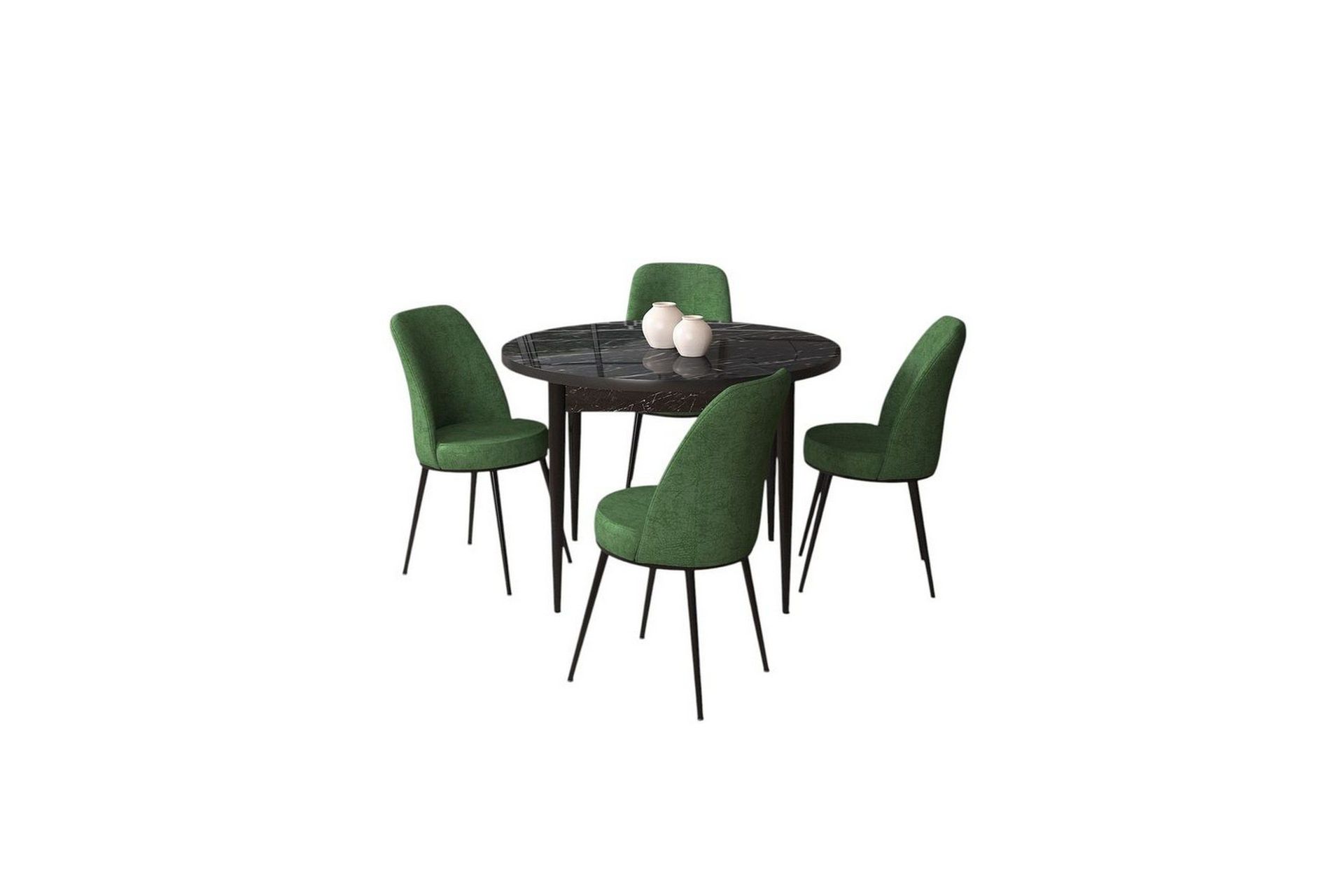 Tor Spisegruppe 4-seter - Svart/Beige