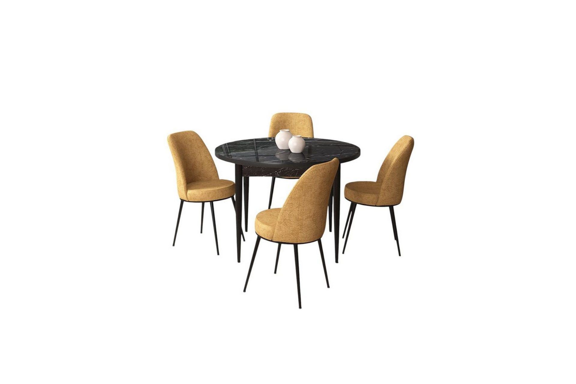 Tor Spisegruppe 4-seter - Svart/Cappuccino