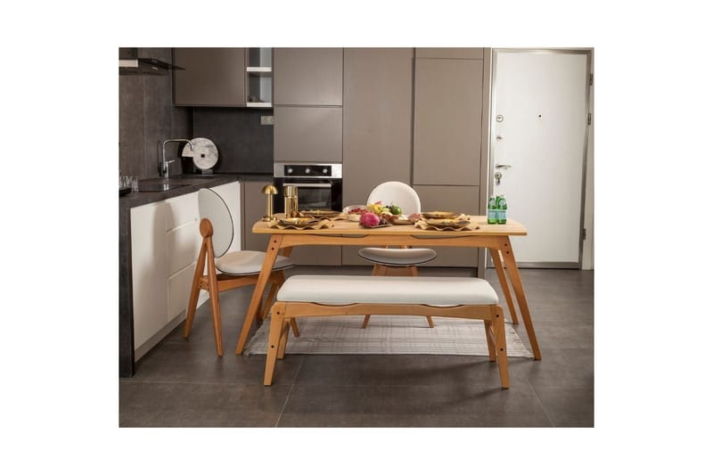 Touch Spisegruppe 160 cm Rektangulær - Natur - Møbler - Bord - Spisegrupper