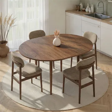 Tralven spisebord 131 cm rundt - Kaukasisk Barokk Valnøtt - Møbler - Bord - Spisebord & kjøkkenbord
