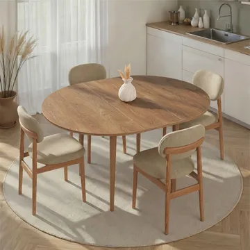 Tralven spisebord 131 cm rundt - Kaukasisk Eik - Møbler - Bord - Spisebord & kjøkkenbord