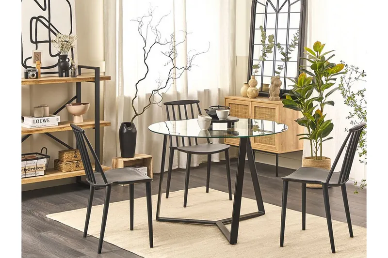 Triggiano Spisebord 100 cm - Svart - Møbler - Bord - Spisebord & kjøkkenbord