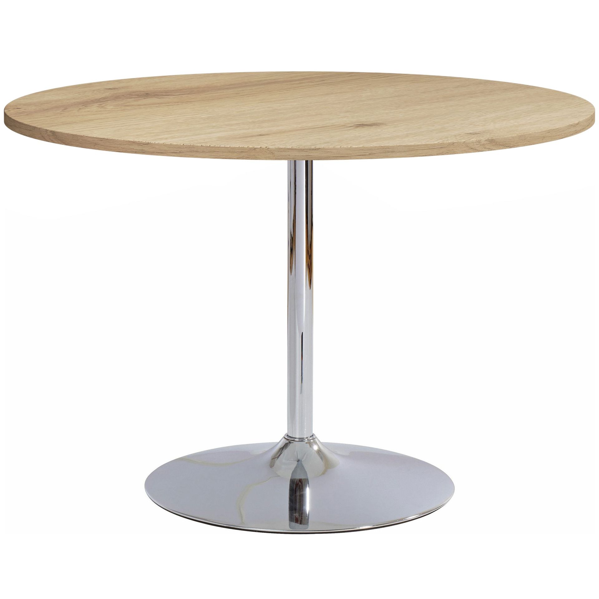 Trumpet Spisebord Rundt 110 cm - Eik/Krom