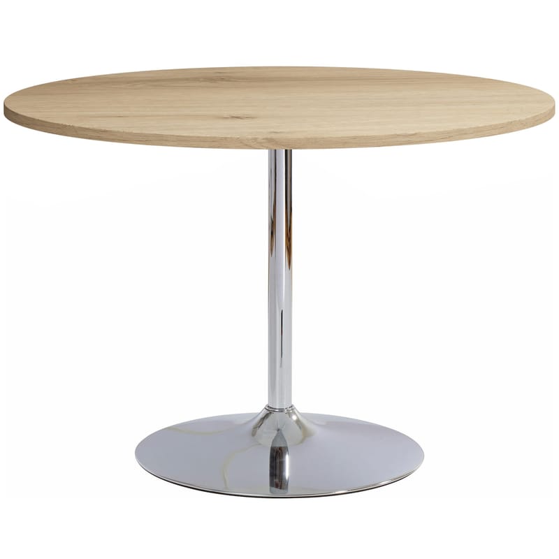 Trumpet Spisebord Rundt 110 cm - Eik/Krom - Møbler - Bord - Spisebord & kjøkkenbord