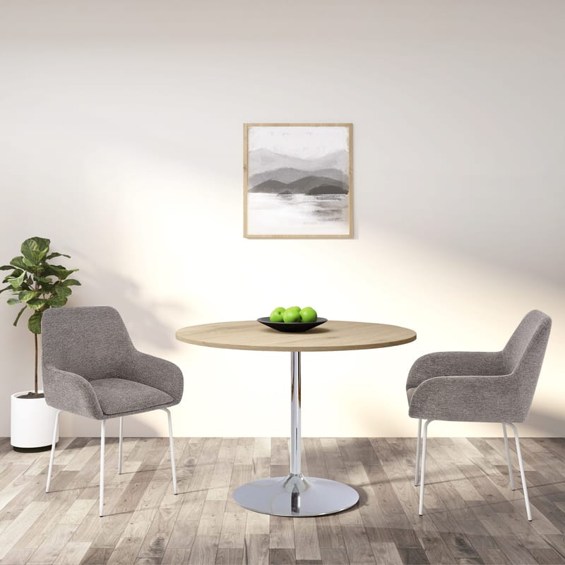 Trumpet Spisebord Rundt 110 cm - Eik/Krom - Møbler - Bord - Spisebord & kjøkkenbord