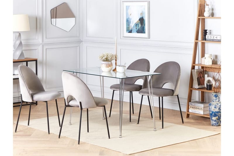 Tullne Spisebord 70x120 cm - Transparent/Sølv - Møbler - Bord - Spisebord & kjøkkenbord