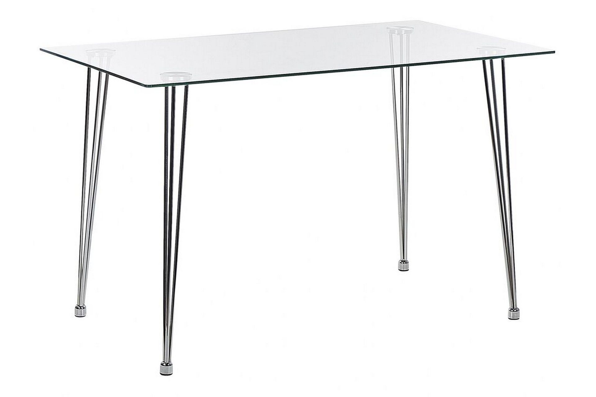 Tullne Spisebord 70x120 cm - Transparent/Sølv