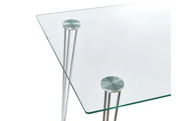 Tullne Spisebord 70x120 cm - Transparent/Sølv - Møbler - Bord - Spisebord & kjøkkenbord
