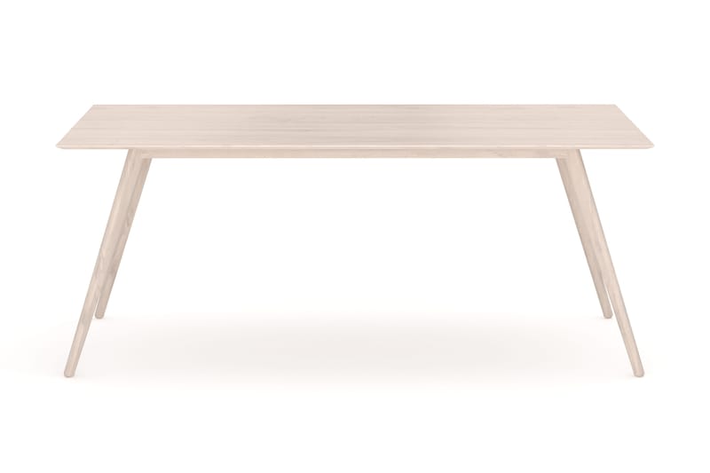 Tyrö rektangulært spisebord og kjøkkenbord 190x90 cm asketre - Hvitlasert - Møbler - Bord - Spisebord & kjøkkenbord
