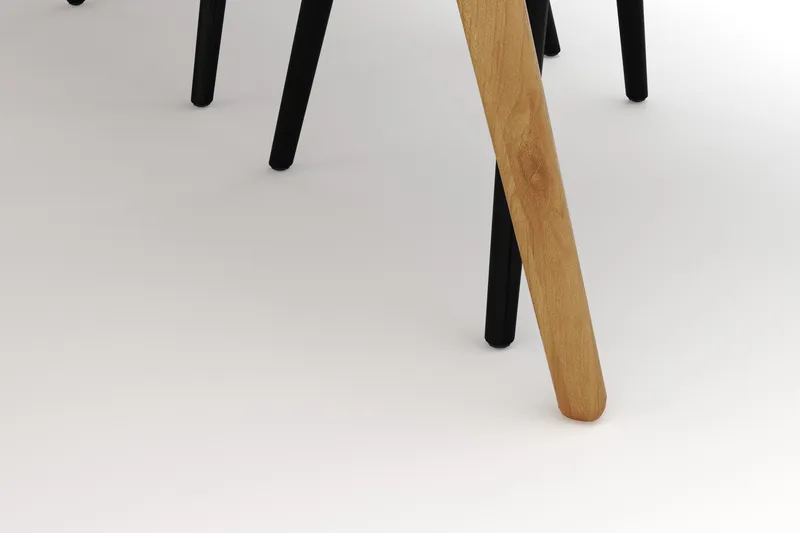 Tyrö Spisegruppe med 6 Tyrö Armstoler - Oak/Black - Møbler - Bord - Spisegrupper