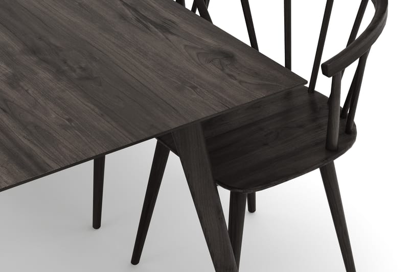Tyrö Spisegruppe med 6 Tyrö Armstoler - Smoked Oak/Smoked Oak - Møbler - Bord - Spisegrupper