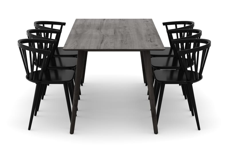 Tyrö Spisegruppe med 6 Tyrö Armstoler - Møbler - Bord - Spisegrupper