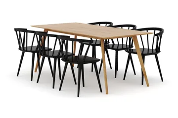 Tyrö Spisegruppe med 6 Tyrö Armstoler