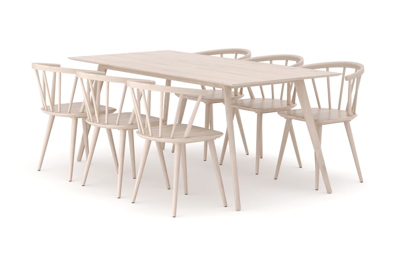 Tyrö Spisegruppe med 6 Tyrö Armstoler, undefined