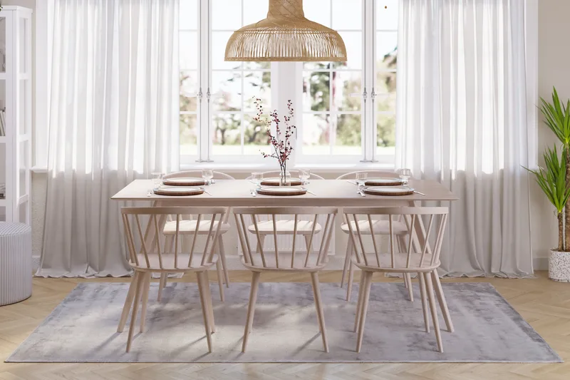 Tyrö Spisegruppe med 6 Tyrö Armstoler - Møbler - Bord - Spisegrupper