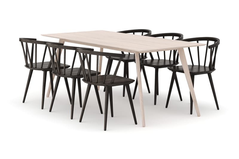 Tyrö Spisegruppe med 6 Tyrö Armstoler, undefined