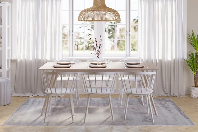 Tyrö Spisegruppe med 6 Tyrö Armstoler - Møbler - Bord - Spisegrupper