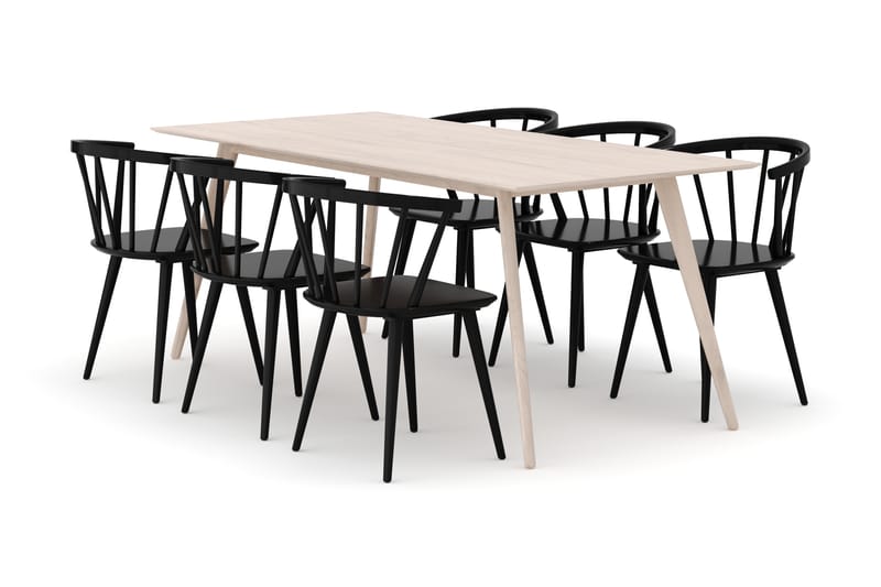 Tyrö Spisegruppe med 6 Tyrö Armstoler, undefined