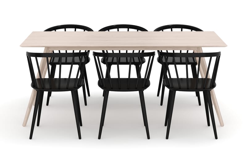 Tyrö Spisegruppe med 6 Tyrö Armstoler - Møbler - Bord - Spisegrupper