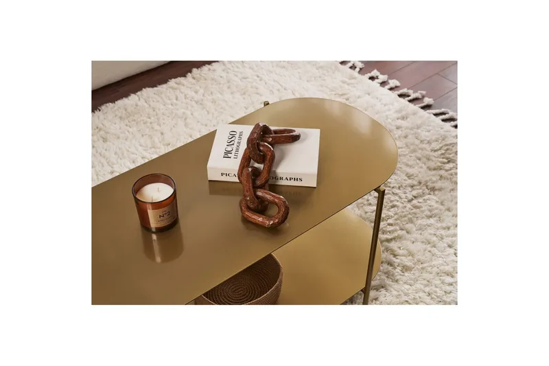 Ulvo Sofabord 100 cm - Gull - Møbler - Bord - Sofabord