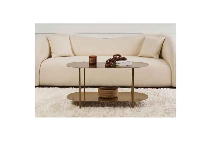 Ulvo Sofabord 100 cm - Gull - Møbler - Bord - Sofabord