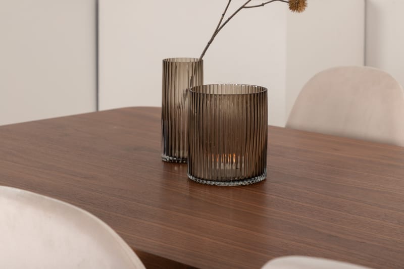 Unos Spisegruppe 200 cm Rektangulær med 6 Polar Stoler - Beige - Møbler - Bord - Spisegrupper