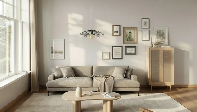 Uppveda asymmetrisk sofabord med travertinutseende 130 x 70 cm - Beige - Møbler - Bord - Sofabord