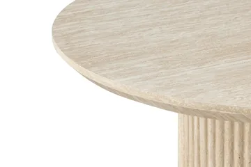 Uppveda ovalt spisebord 180x90 cm med travertinutseende - Beige - Møbler - Bord - Spisebord & kjøkkenbord