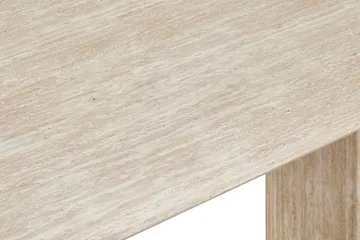Uppveda ovalt spisebord 180x90 cm med travertinutseende - Beige - Møbler - Bord - Spisebord & kjøkkenbord