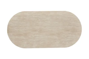 Uppveda ovalt spisebord 180x90 cm med travertinutseende - Beige - Møbler - Bord - Spisebord & kjøkkenbord