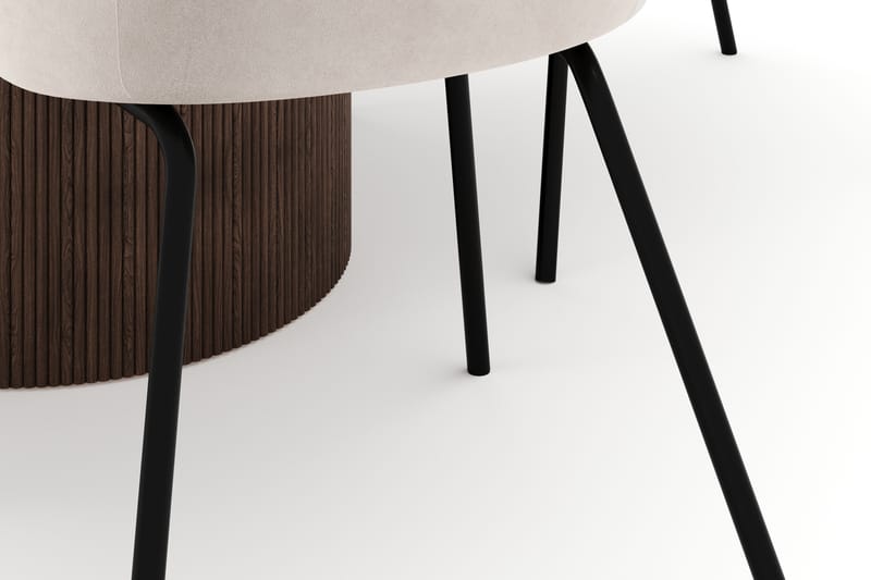 Uppveda Rundt Spisebord 120 cm med 4 Berit Stoler - Brun - Møbler - Bord - Spisegrupper