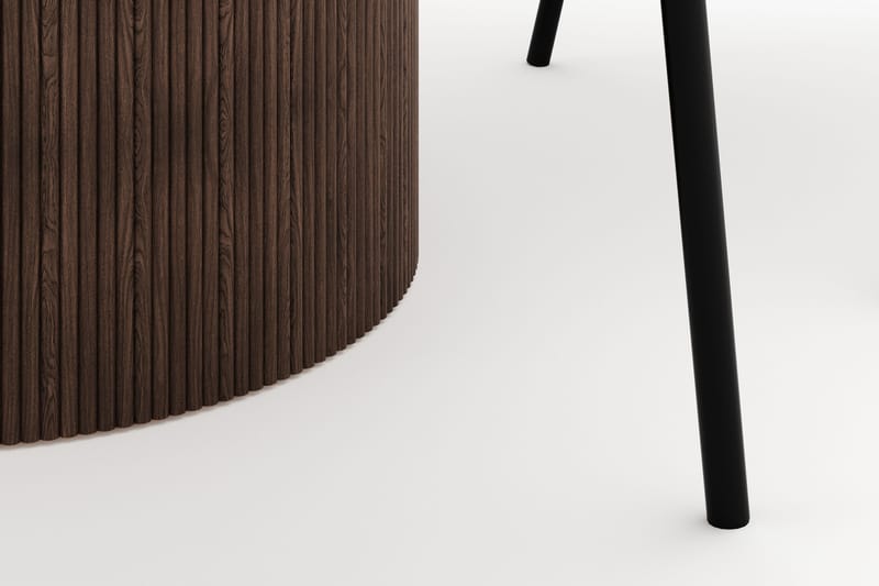 Uppveda Rundt Spisebord 120 cm med 4 Berit Stoler - Brun - Møbler - Bord - Spisegrupper