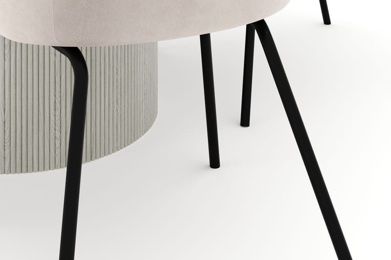Uppveda Rundt Spisebord 120 cm med 4 Berit Stoler - Hvit - Møbler - Bord - Spisegrupper