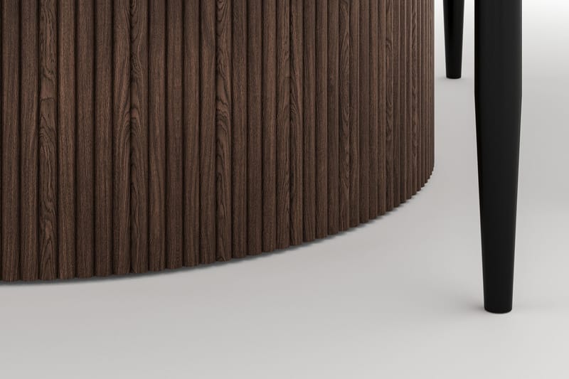 Uppveda Rundt Spisebord 120 cm med 4 Sawako Stoler - Brun - Møbler - Bord - Spisegrupper