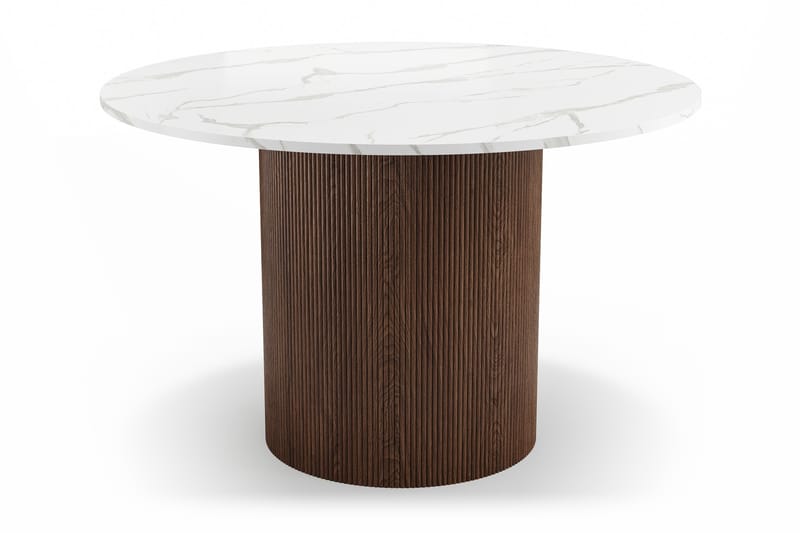 Uppveda Rundt Spisebord 120 cm med 4 Sawako Stoler - Brun - Møbler - Bord - Spisegrupper