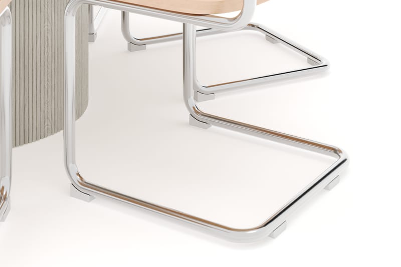 Uppveda Spisebord 120 cm Rund med 6 stk Build Matstkolar - Hvit - Møbler - Bord - Spisegrupper