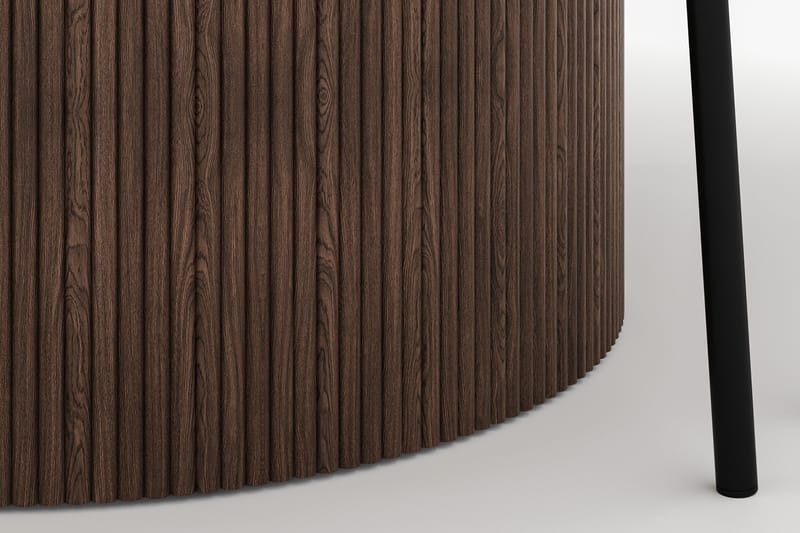 Uppveda Spisebord 120 cm Rundt med 4 Gemmiano Stoler - Brun - Møbler - Bord - Spisegrupper
