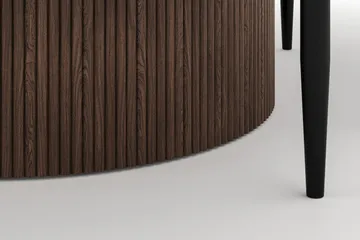 Uppveda Spisebord 120 cm Rundt med 4 Sawako Stoler - Brun - Møbler - Bord - Spisegrupper