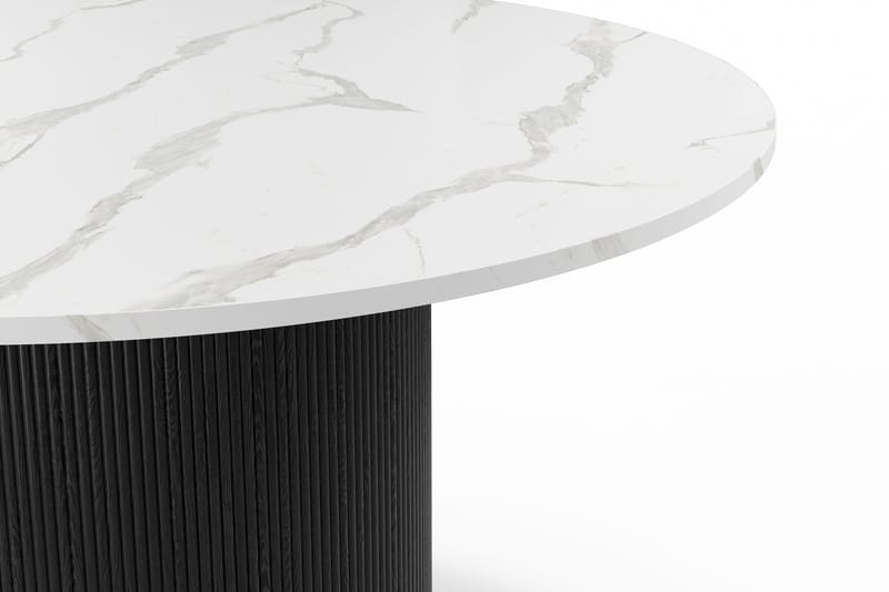 Uppveda Spisebord 120 cm Rundt - Svart/Hvit - Møbler - Bord - Spisebord & kjøkkenbord